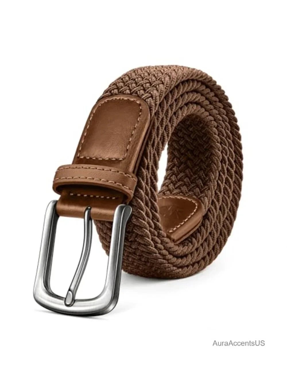 Men's Stretch Woven Braided Belt 1 3/8